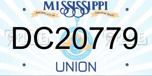 DC20779 Mississippi License Plate