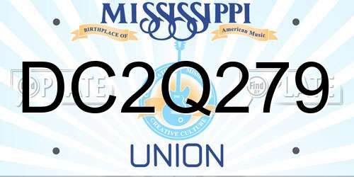 DC2Q279 Mississippi License Plate