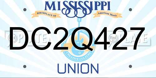 DC2Q427 Mississippi License Plate