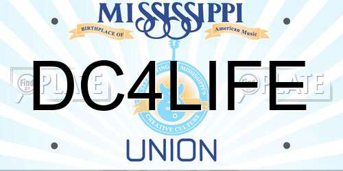 DC4LIFE Mississippi License Plate