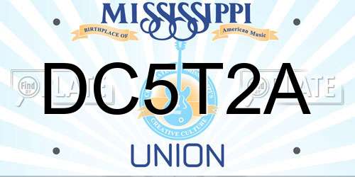 DC5T2A Mississippi License Plate