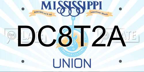 DC8T2A Mississippi License Plate