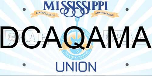 DCAQAMA Mississippi License Plate