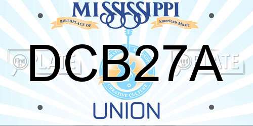 DCB27A Mississippi License Plate