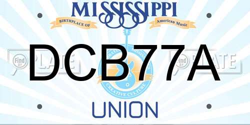 DCB77A Mississippi License Plate