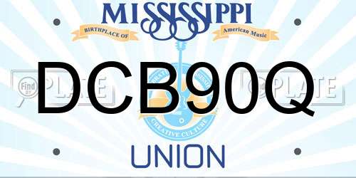 DCB90Q Mississippi License Plate