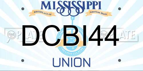 DCBI44 Mississippi License Plate