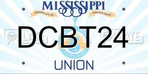 DCBT24 Mississippi License Plate