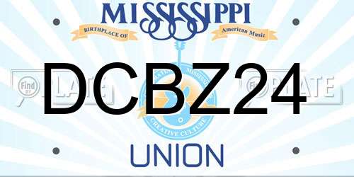 DCBZ24 Mississippi License Plate
