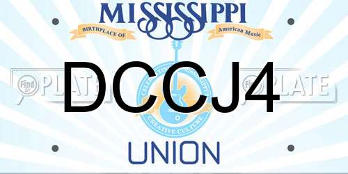 DCCJ4 Mississippi License Plate