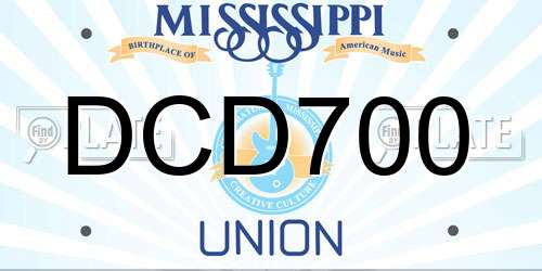 DCD700 Mississippi License Plate