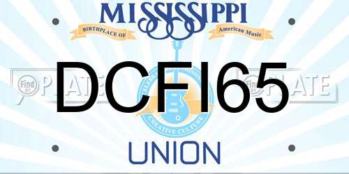 DCFI65 Mississippi License Plate