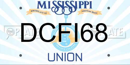 DCFI68 Mississippi License Plate