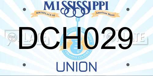DCH029 Mississippi License Plate