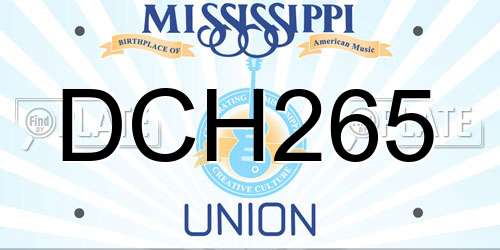DCH265 Mississippi License Plate