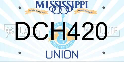 DCH420 Mississippi License Plate