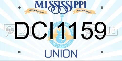DCI1159 Mississippi License Plate