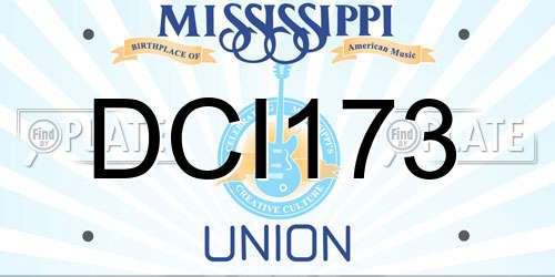 DCI173 Mississippi License Plate