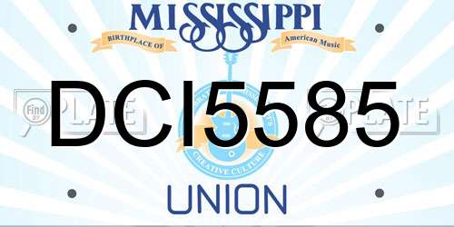 DCI5585 Mississippi License Plate