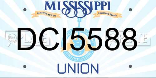 DCI5588 Mississippi License Plate