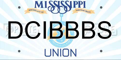 DCIBBBS Mississippi License Plate
