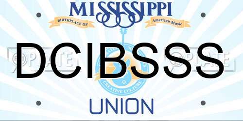 DCIBSSS Mississippi License Plate