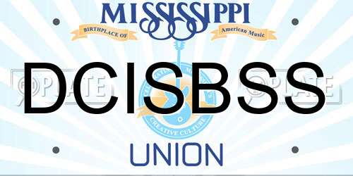 DCISBSS Mississippi License Plate