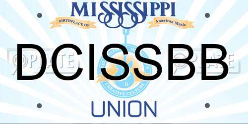 DCISSBB Mississippi License Plate
