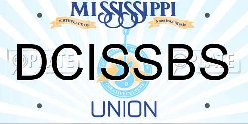 DCISSBS Mississippi License Plate