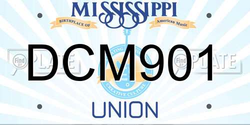 DCM901 Mississippi License Plate
