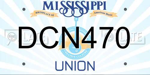 DCN470 Mississippi License Plate