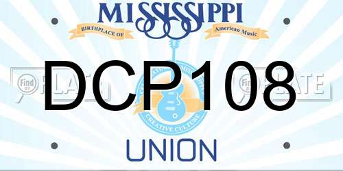 DCP108 Mississippi License Plate