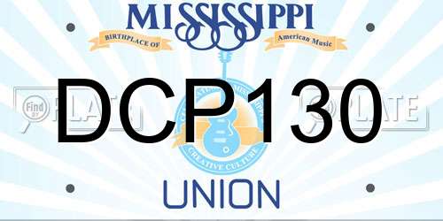 DCP130 Mississippi License Plate