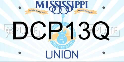 DCP13Q Mississippi License Plate