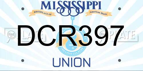 DCR397 Mississippi License Plate