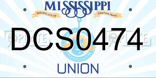 DCS0474 Mississippi License Plate