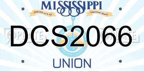 DCS2066 Mississippi License Plate