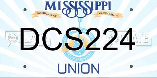 DCS224 Mississippi License Plate