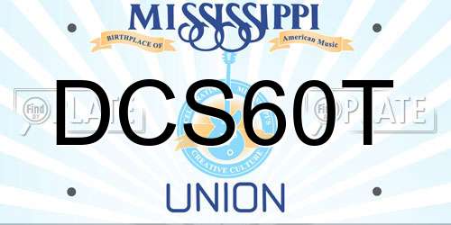 DCS60T Mississippi License Plate