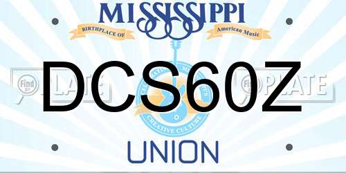 DCS60Z Mississippi License Plate