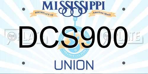 DCS900 Mississippi License Plate