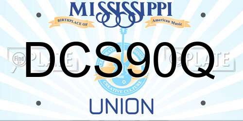 DCS90Q Mississippi License Plate