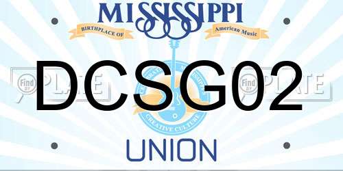DCSG02 Mississippi License Plate