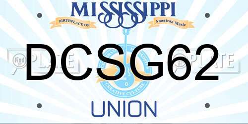 DCSG62 Mississippi License Plate