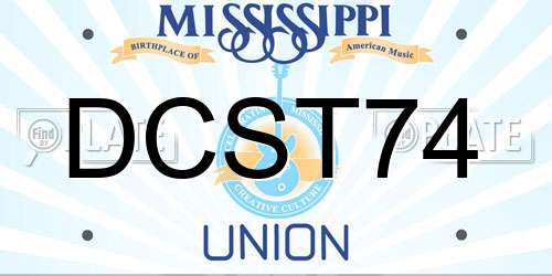 DCST74 Mississippi License Plate