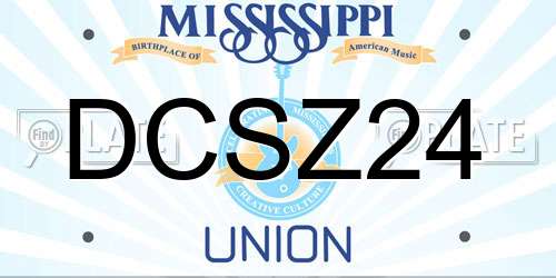 DCSZ24 Mississippi License Plate
