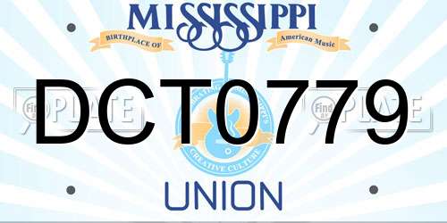 DCT0779 Mississippi License Plate