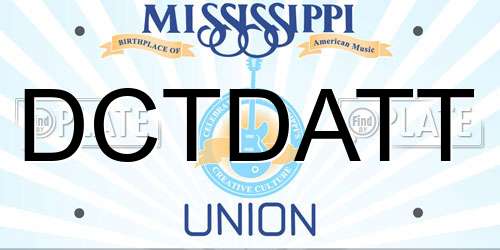 DCTDATT Mississippi License Plate