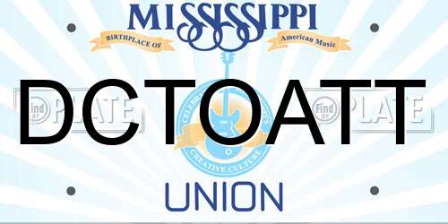 DCTOATT Mississippi License Plate