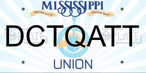 DCTQATT Mississippi License Plate